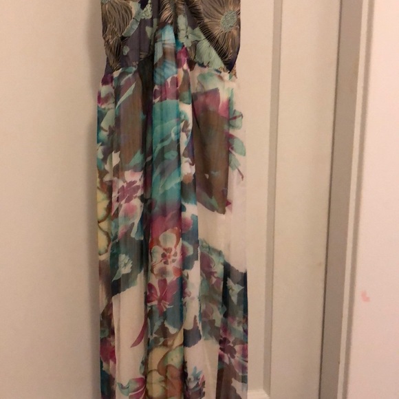 Long Floral Halter Dress - Picture 4 of 5